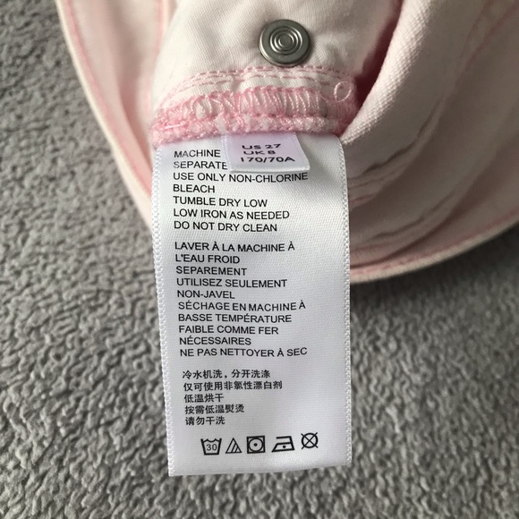 UO BDG Soft Pink Wide Leg High Waisted Puddle Jeans - Picture 10 of 11